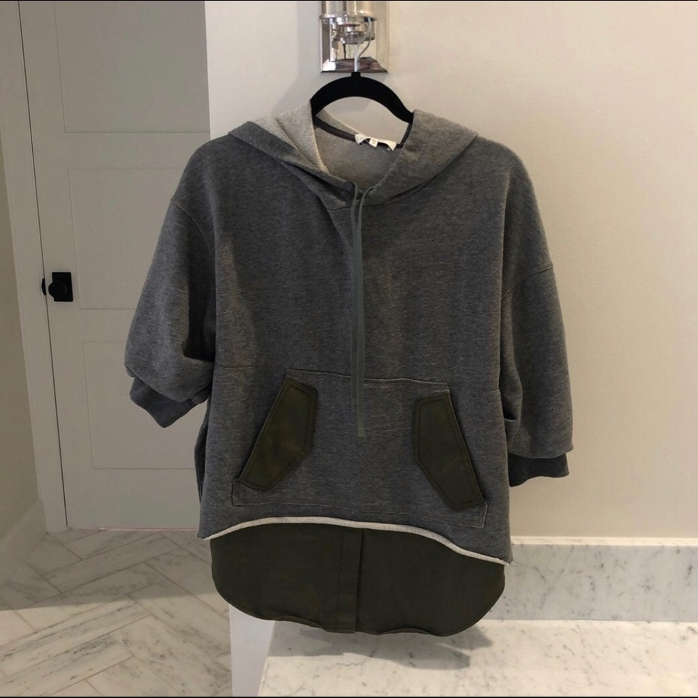 3.1 Phillip lim grey and army green hoodie